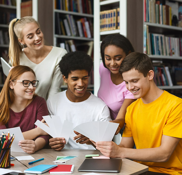 Classroom of people learning new skills